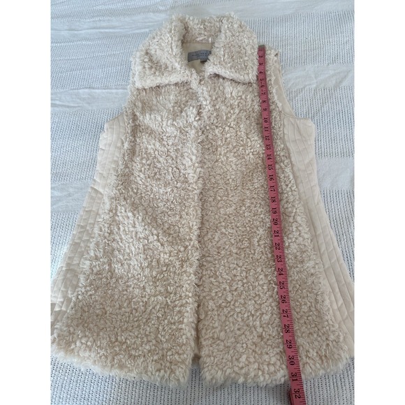 Marc New York Andrew Marc Faux Fur Vest Beautiful White/ Cream Color Women's XL - Picture 12 of 16